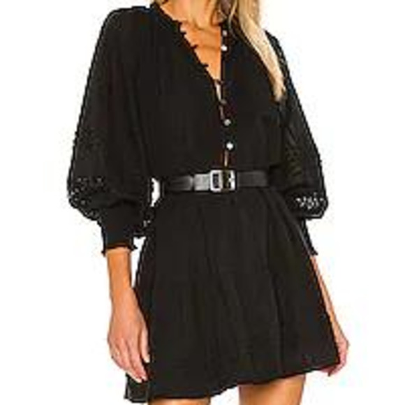 Cleobella Meadow Mini Dress in Black - Picture 1 of 2